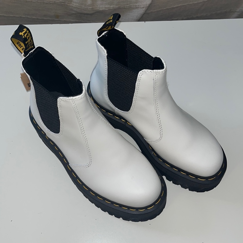New in Box, white Dr Martens Chelsea Boots